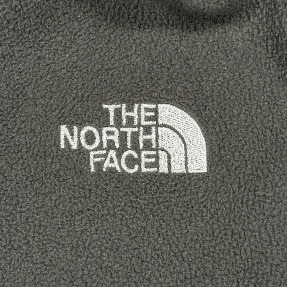 The‎ North Face Fleece Jacket Mens L Gray Full Zip Pockets Stand Collar